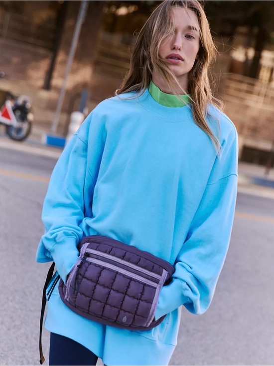 FP Movement by Free People Handbags - FP Movement by Free People Quilted Purple Mini Belt Bag